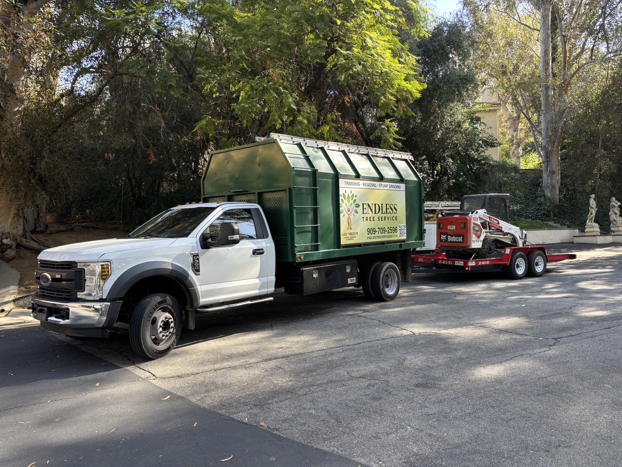 Heavy Duty Ford Chip Truck & Bobcat Skid Steer Transport